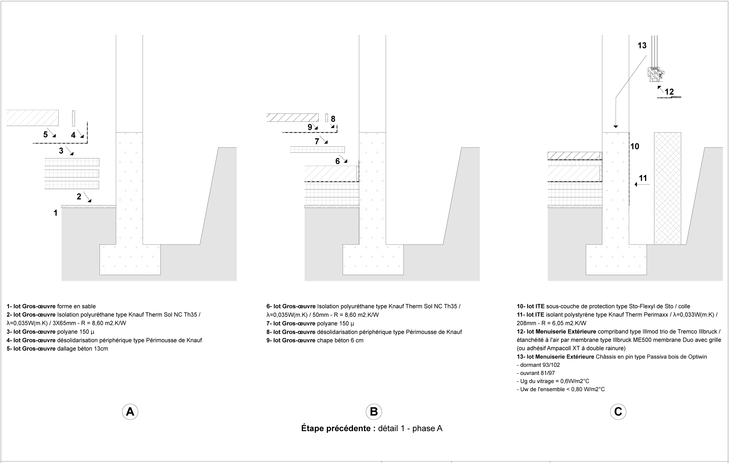 restructuration d’anciens garages en bureaux certifiés Passivhaus à Chaumont (52) : détails de pose